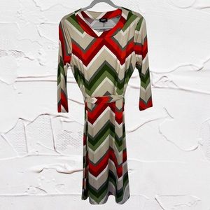 TACERA | Soft Multi-Colored Chevron Dress
